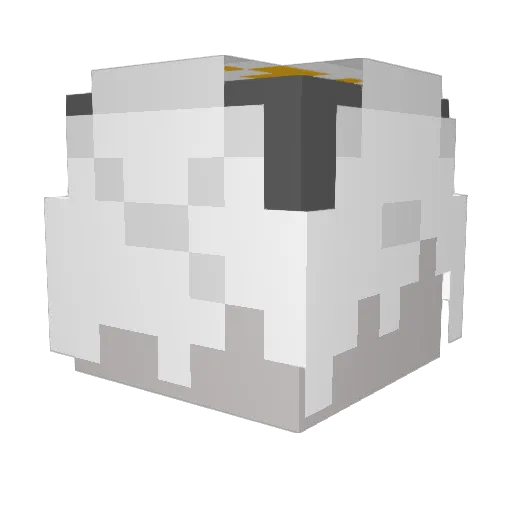 GoldenBird10 Minecraft avatar head, 3D render