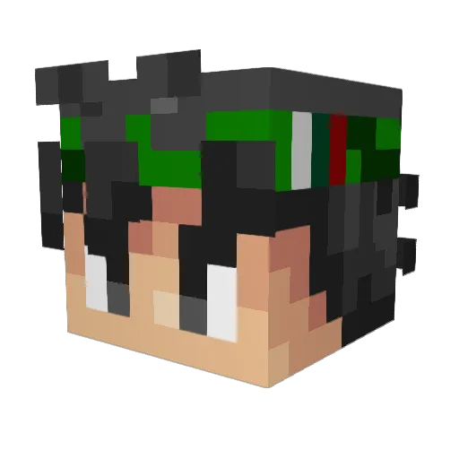 GoldenCommunist Minecraft avatar head, 3D render
