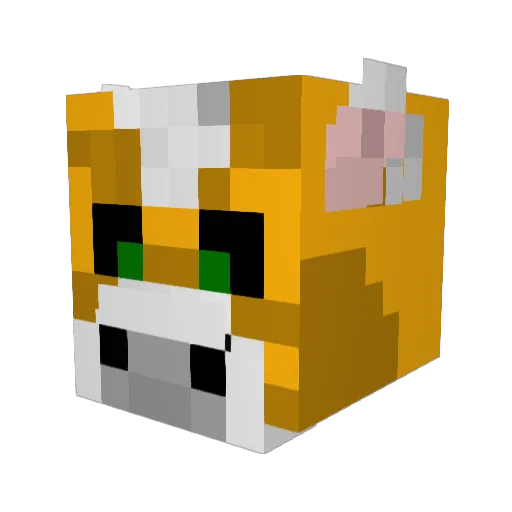 GoldenCow2 Minecraft avatar head, 3D render