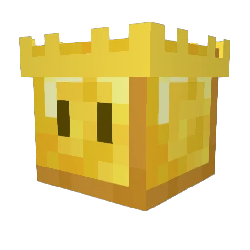GoldenCrownn Minecraft avatar head, 3D render