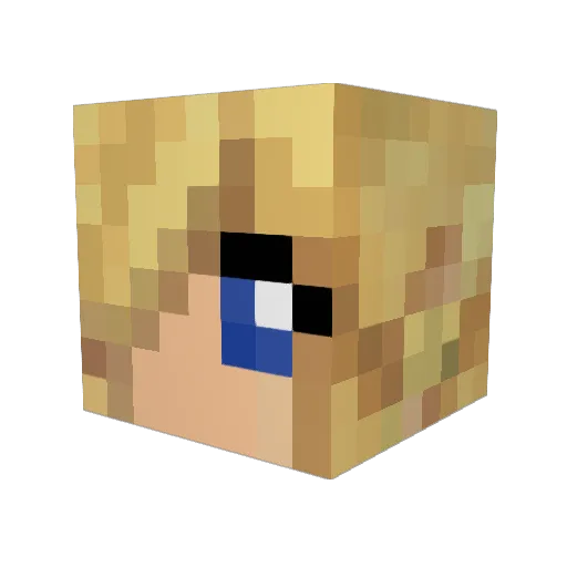 GoldenDapple22 Minecraft avatar head, 3D render