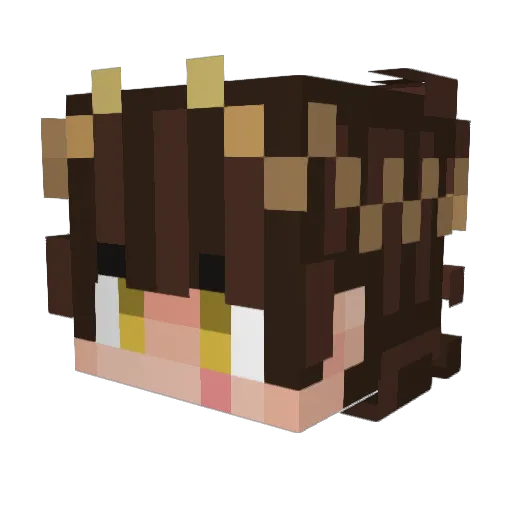 GoldenDawn377 Minecraft avatar head, 3D render