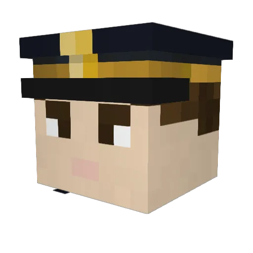 GoldenDoughnut_ Minecraft avatar head, 3D render