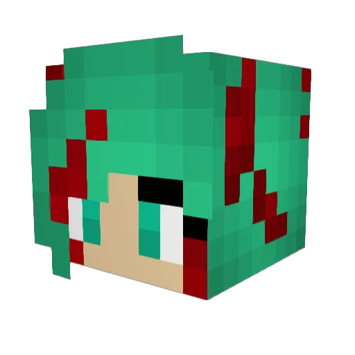 GoldenEXP27 Minecraft avatar head, 3D render
