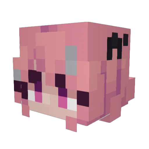 GoldenF589 Minecraft avatar head, 3D render