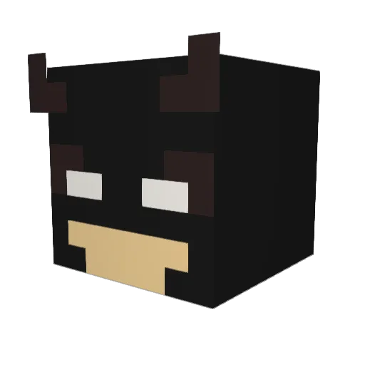 GoldenFiddler Minecraft avatar head, 3D render