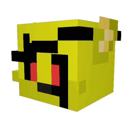 GoldenFoxy27150 Minecraft avatar head, 3D render
