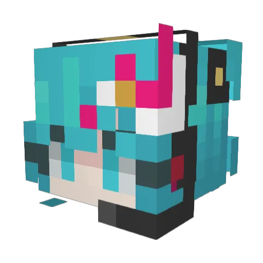 GoldenFreddy0804 Minecraft avatar head, 3D render
