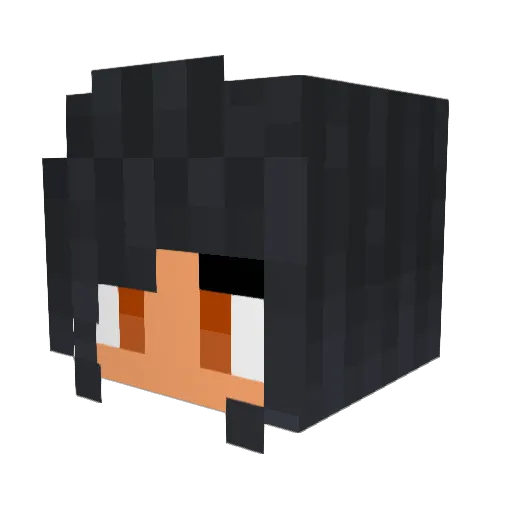 GoldenGabby Minecraft avatar head, 3D render