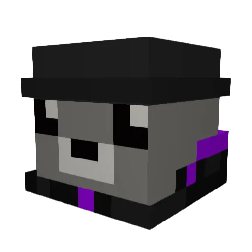 GoldenGeek Minecraft avatar head, 3D render