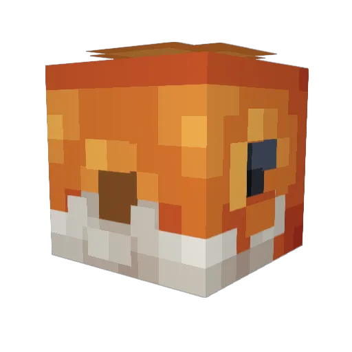 GoldenGirheim Minecraft avatar head, 3D render
