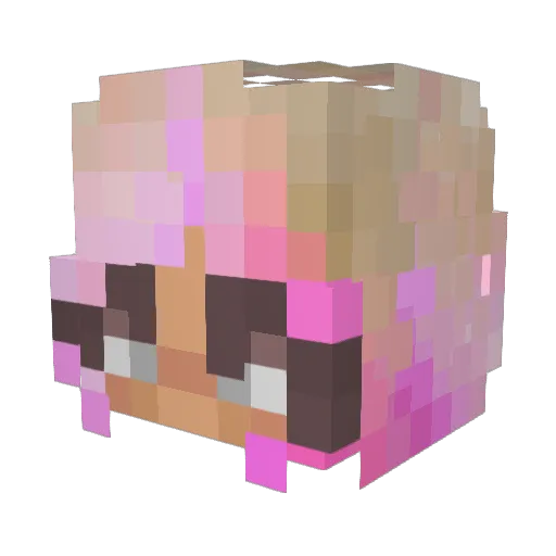GoldenGirlNL Minecraft avatar head, 3D render