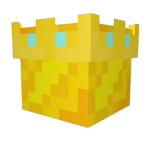 GoldenGod11 Minecraft avatar head, 3D render