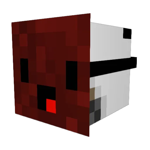 GoldenGollum Minecraft avatar head, 3D render