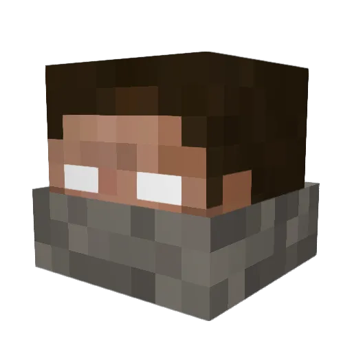 GoldenGuinea08 Minecraft avatar head, 3D render