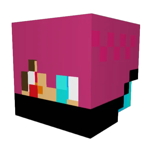 GoldenGun23 Minecraft avatar head, 3D render