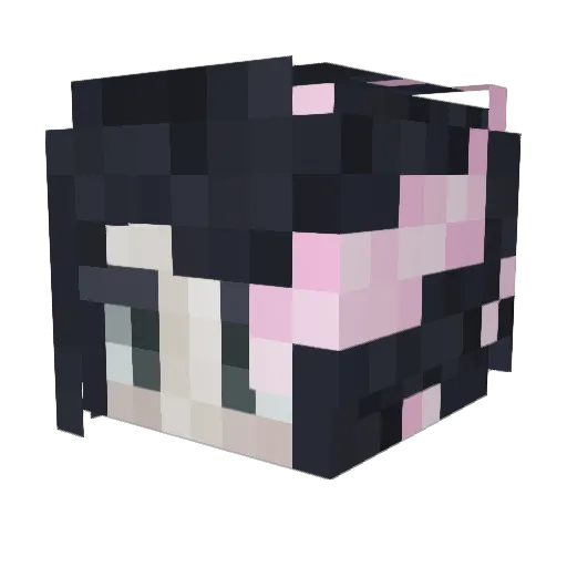 GoldenHP Minecraft avatar head, 3D render