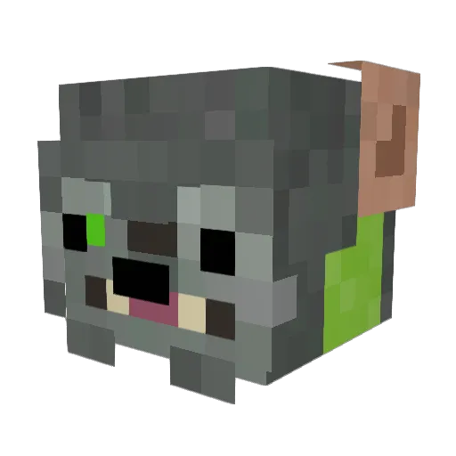GoldenHallow Minecraft avatar head, 3D render
