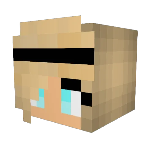 GoldenHawke Minecraft avatar head, 3D render