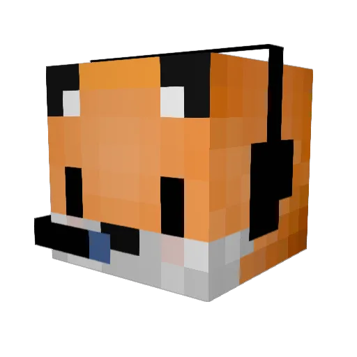 GoldenHue Minecraft avatar head, 3D render