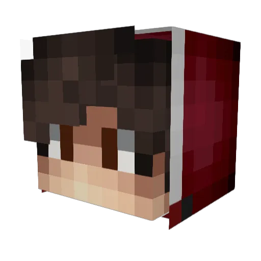 GoldenKj Minecraft avatar head, 3D render