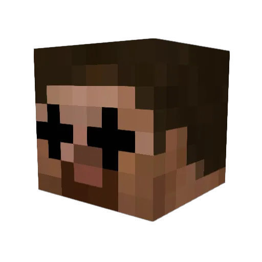 GoldenKnight_7 Minecraft avatar head, 3D render