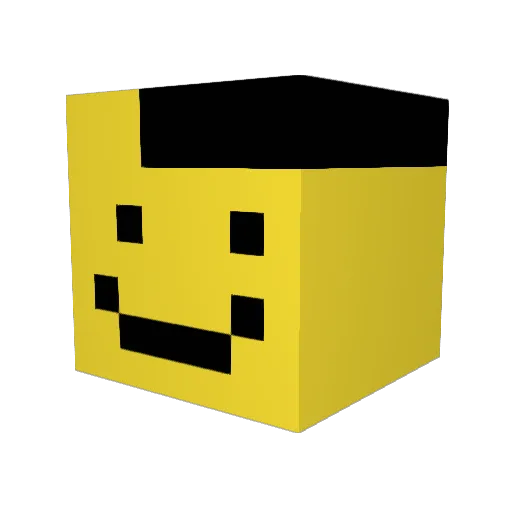 GoldenManu2009 Minecraft avatar head, 3D render