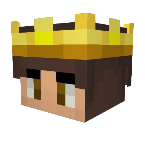 GoldenMiner2201 Minecraft avatar head, 3D render