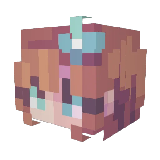 GoldenMoon65 Minecraft avatar head, 3D render