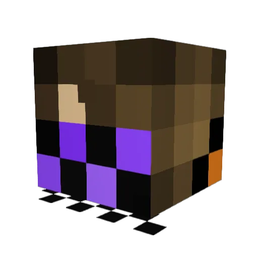 GoldenMountain Minecraft avatar head, 3D render