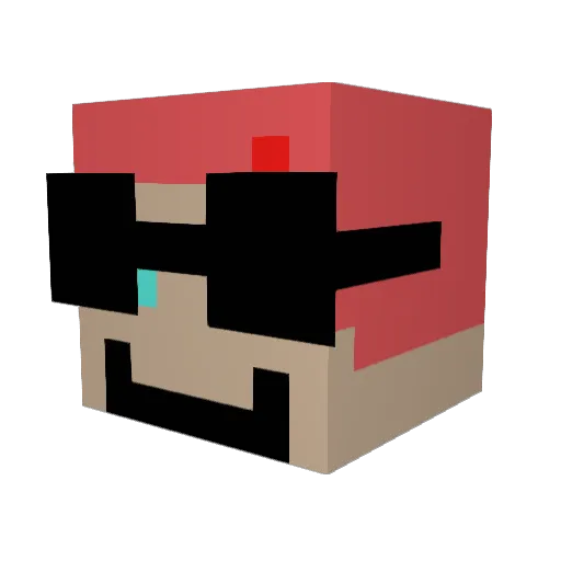 GoldenOrigin Minecraft avatar head, 3D render