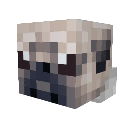 GoldenPandaGamer Minecraft avatar head, 3D render