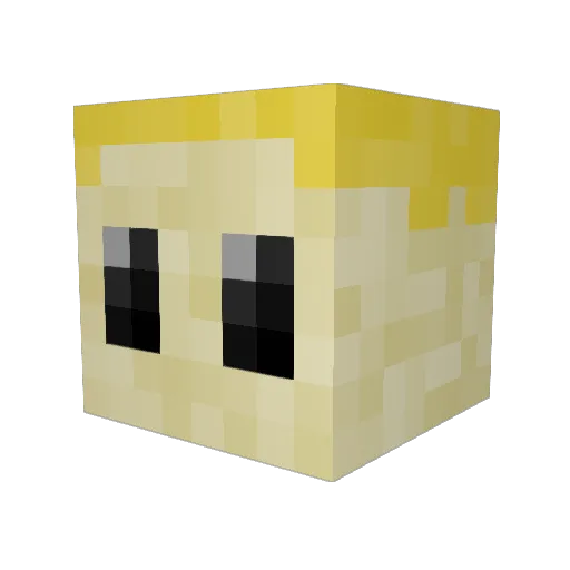 GoldenPhoenix666 Minecraft avatar head, 3D render