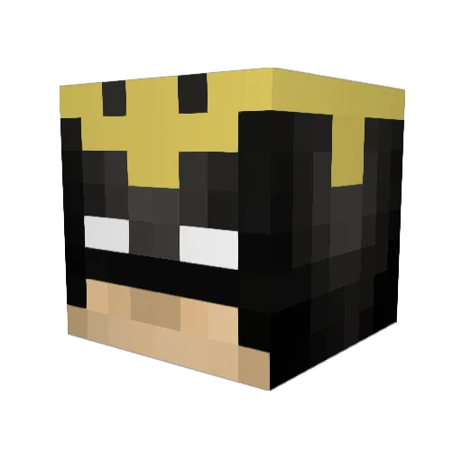GoldenPhoenix76 Minecraft avatar head, 3D render