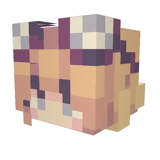 GoldenProphet7 Minecraft avatar head, 3D render