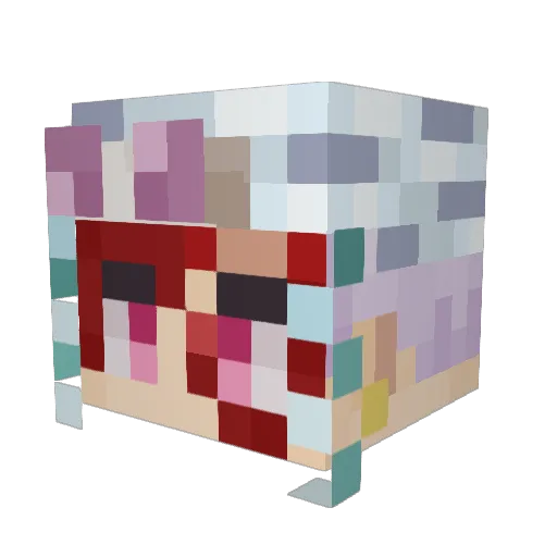 GoldenQuartier Minecraft avatar head, 3D render