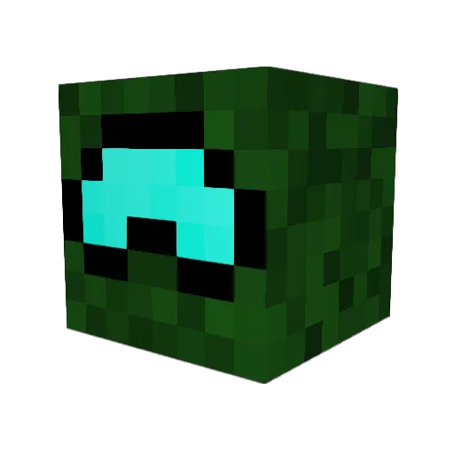 GoldenReaper Minecraft avatar head, 3D render