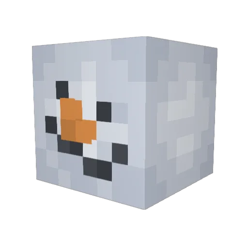 GoldenRizz Minecraft avatar head, 3D render