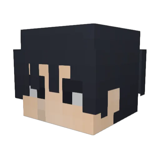 GoldenRock512 Minecraft avatar head, 3D render