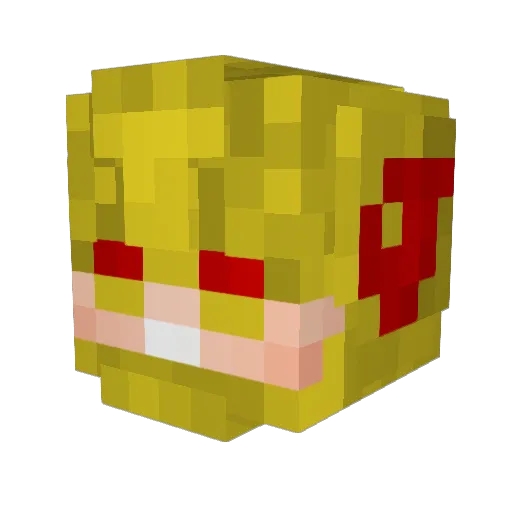 GoldenSkillet Minecraft avatar head, 3D render