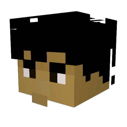 GoldenSniper44 Minecraft avatar head, 3D render