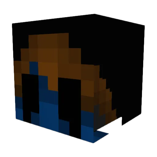 GoldenStyles Minecraft avatar head, 3D render