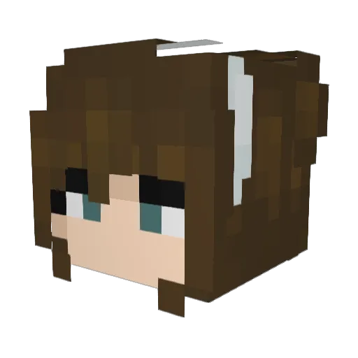 GoldenSunlight Minecraft avatar head, 3D render