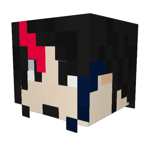 GoldenSword75 Minecraft avatar head, 3D render
