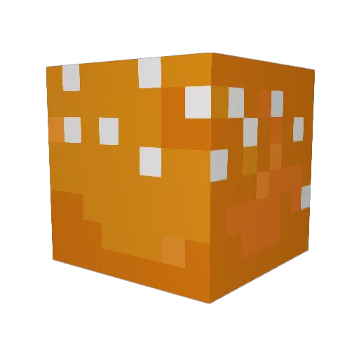 GoldenTaco Minecraft avatar head, 3D render