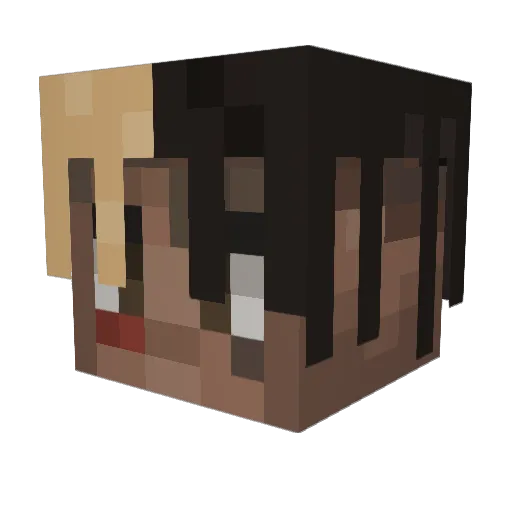 GoldenTeamPasion Minecraft avatar head, 3D render