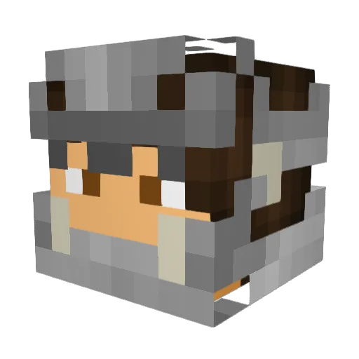 GoldenTsunami469 Minecraft avatar head, 3D render