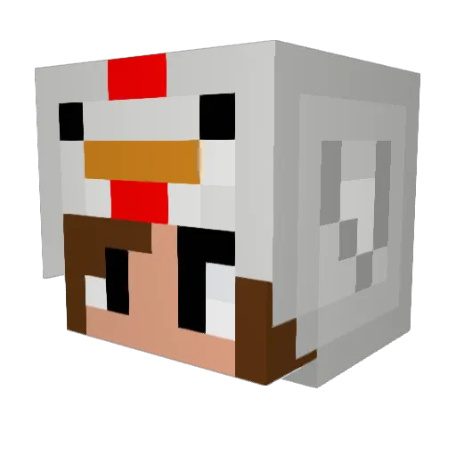 GoldenVape Minecraft avatar head, 3D render