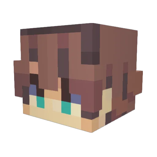 GoldenWingo Minecraft avatar head, 3D render