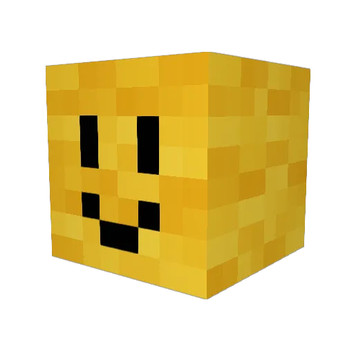 GoldenX21 Minecraft avatar head, 3D render